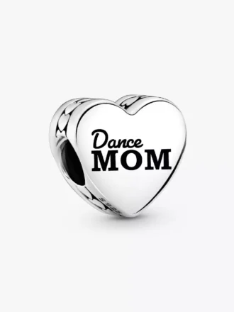 Herz-Charm „Dance Mom“ aus Sterlingsilber