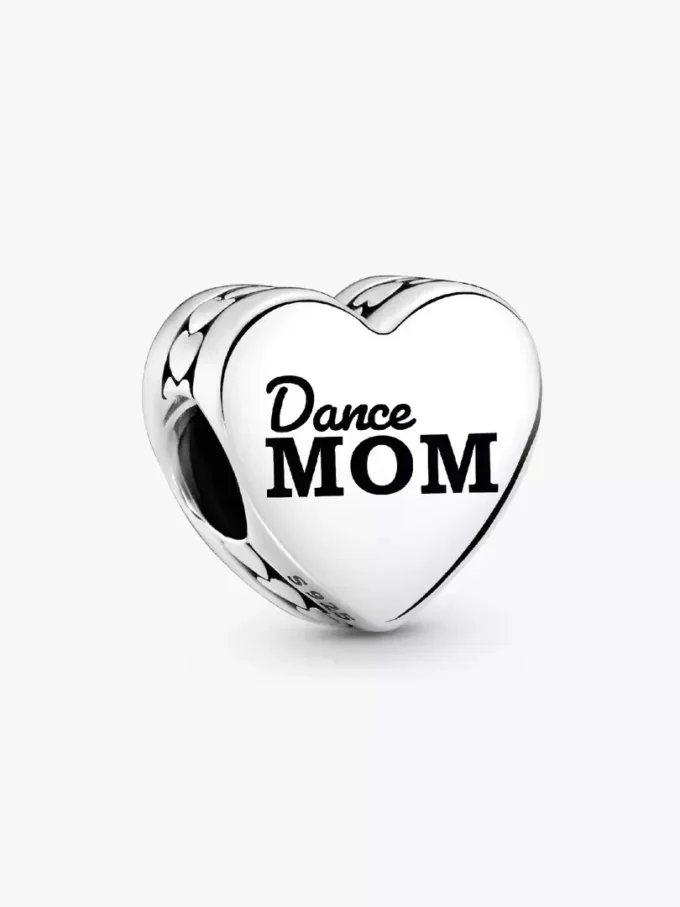Herz-Charm „Dance Mom“ aus Sterlingsilber Herz-Charm „Dance Mom“ aus Sterlingsilber