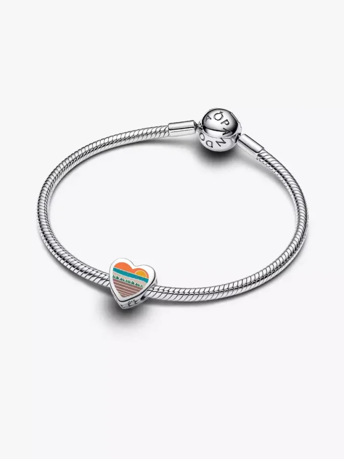 Herz-Charm „Delaware“ aus Sterlingsilber Herz-Charm „Delaware“ aus Sterlingsilber