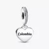 Herz-Charm mit kolumbianischer Flagge aus Sterlingsilber Herz-Charm mit kolumbianischer Flagge aus Sterlingsilber