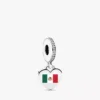 Herz-Charm mit mexikanischer Flagge aus Sterlingsilber Herz-Charm mit mexikanischer Flagge aus Sterlingsilber