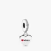 Herz-Charm mit mexikanischer Flagge aus Sterlingsilber Herz-Charm mit mexikanischer Flagge aus Sterlingsilber