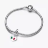 Herz-Charm mit mexikanischer Flagge aus Sterlingsilber Herz-Charm mit mexikanischer Flagge aus Sterlingsilber