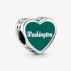 Herz-Charm mit Washington-Motiv – Sterlingsilber