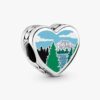 Herz-Charm mit Washington-Motiv – Sterlingsilber