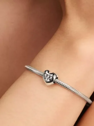 Herz-Charm „Mom’s Little Monsters“ aus Sterlingsilber