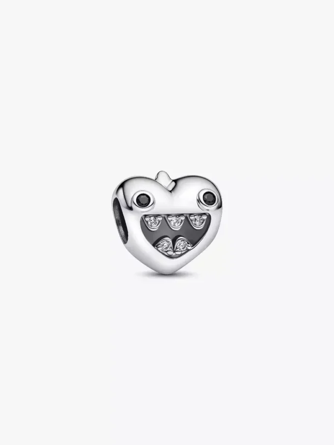 Herz-Charm „Mom’s Little Monsters“ aus Sterlingsilber Herz-Charm „Mom’s Little Monsters“ aus Sterlingsilber