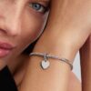 Herz-Dangle Charm mit blauem Stein – Sterlingsilber Herz-Dangle Charm mit blauem Stein – Sterlingsilber