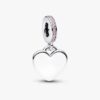 Herz-Dangle Charm mit blauem Stein – Sterlingsilber Herz-Dangle Charm mit blauem Stein – Sterlingsilber