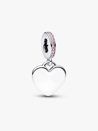 Herz-Dangle Charm mit blauem Stein – Sterlingsilber Herz-Dangle Charm mit blauem Stein – Sterlingsilber