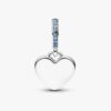 Herz-Dangle Charm mit blauem Stein – Sterlingsilber Herz-Dangle Charm mit blauem Stein – Sterlingsilber
