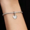 Herz-Dangle Charm mit blauem Stein – Sterlingsilber Herz-Dangle Charm mit blauem Stein – Sterlingsilber