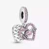 Herz-&-Mama-Dangle Charm aus Sterlingsilber Herz-&-Mama-Dangle Charm aus Sterlingsilber