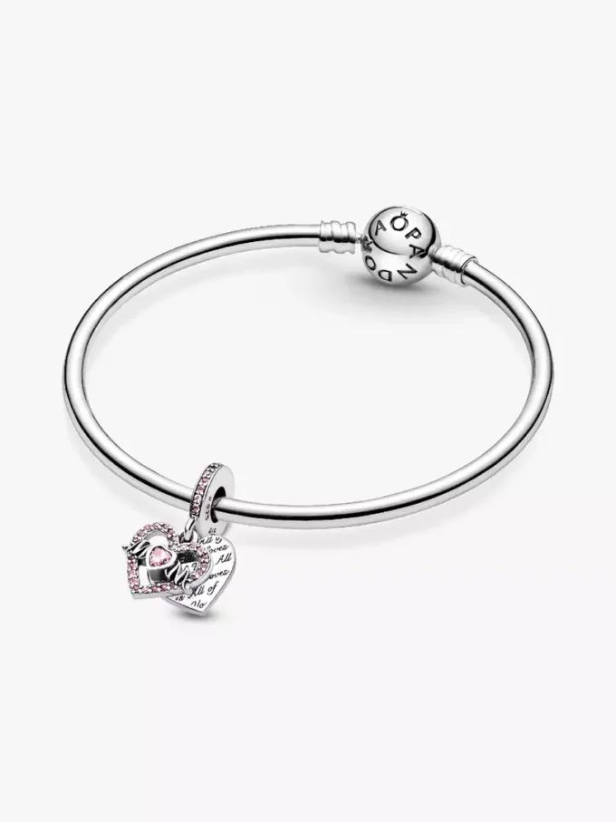 Herz-&-Mama-Dangle Charm aus Sterlingsilber Herz-&-Mama-Dangle Charm aus Sterlingsilber