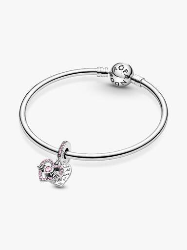 Herz & Mom-Dangle Charm – Sterlingsilber Herz & Mom-Dangle Charm – Sterlingsilber