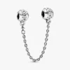 Herz-Safety Chain Charm aus Sterlingsilber Herz-Safety Chain Charm aus Sterlingsilber