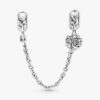 Herz-Stammbaum-Safety Chain-Charm – Sterlingsilber Herz-Stammbaum-Safety Chain-Charm – Sterlingsilber