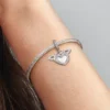 Herz- und Engelsflügel-Charm aus Sterlingsilber Herz- und Engelsflügel-Charm aus Sterlingsilber