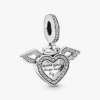 Herz- und Engelsflügel-Charm aus Sterlingsilber Herz- und Engelsflügel-Charm aus Sterlingsilber