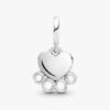 Herzen & Pfotenabdruck-Dangle Charm – Sterlingsilber Herzen & Pfotenabdruck-Dangle Charm – Sterlingsilber