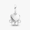 Herzen- und Pfotenabdruck-Dangle Charm aus Sterlingsilber Herzen- und Pfotenabdruck-Dangle Charm aus Sterlingsilber