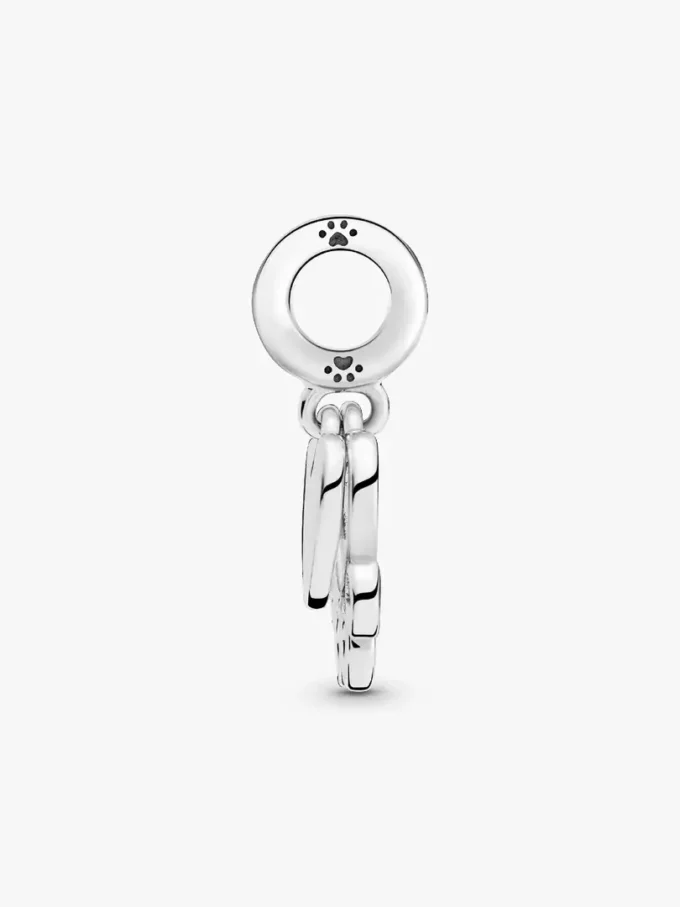 Herzen- und Pfotenabdruck-Dangle Charm aus Sterlingsilber Herzen- und Pfotenabdruck-Dangle Charm aus Sterlingsilber