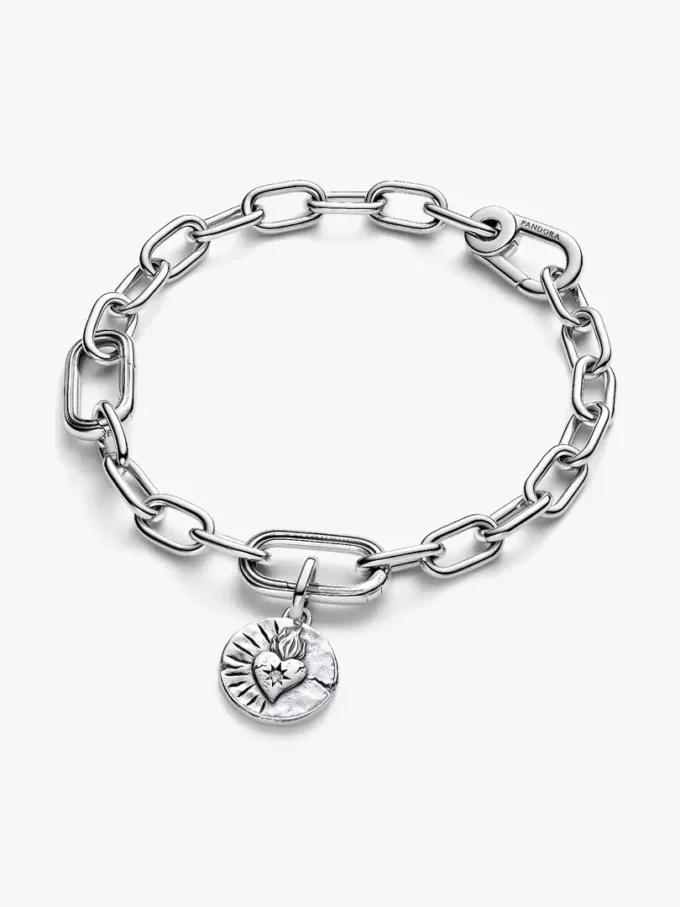 Herzmedaillon-Charm aus Sterlingsilber Herzmedaillon-Charm aus Sterlingsilber