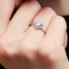 Herzring aus Sterlingsilber