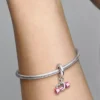 Hängender Dangle Charm „Hantel & Herz“ aus Sterlingsilber Hängender Dangle Charm „Hantel & Herz“ aus Sterlingsilber