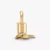 Hängender Dangle Charm „Vorhängeschloss & Schlüssel“ mit 14-karätiger Vergoldung Hängender Dangle Charm „Vorhängeschloss & Schlüssel“ mit 14-karätiger Vergoldung