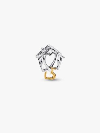 Home & Heart Charm – Sterlingsilber, 14-karätige Vergoldung