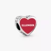 Illinois-Herz-Charm aus Sterlingsilber Illinois-Herz-Charm aus Sterlingsilber