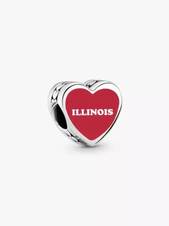 Illinois-Herz-Charm aus Sterlingsilber
