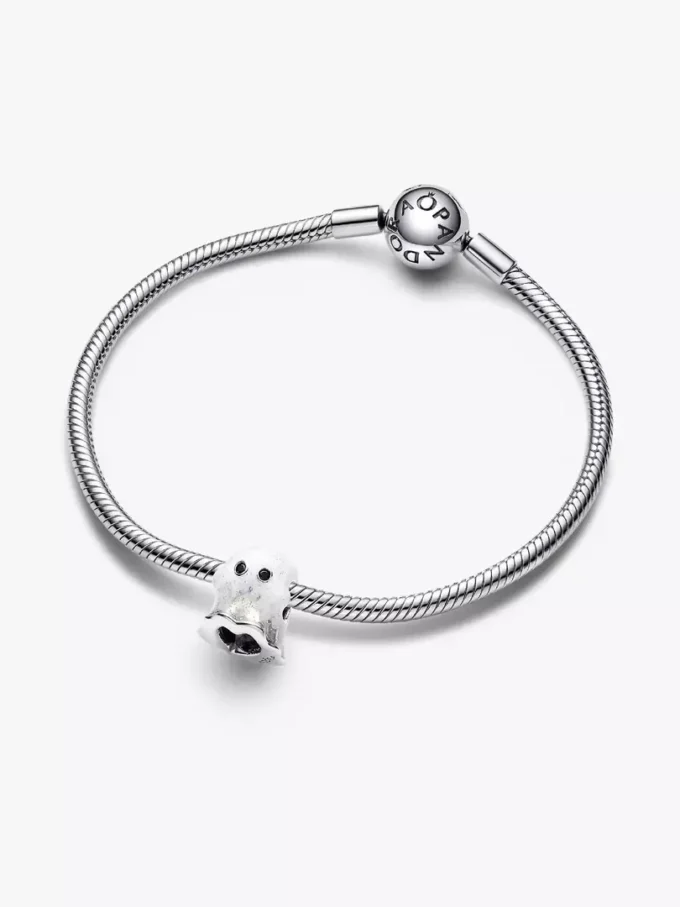 Im Dunkeln leuchtender Boo-Geister-Charm aus Sterlingsilber Im Dunkeln leuchtender Boo-Geister-Charm aus Sterlingsilber