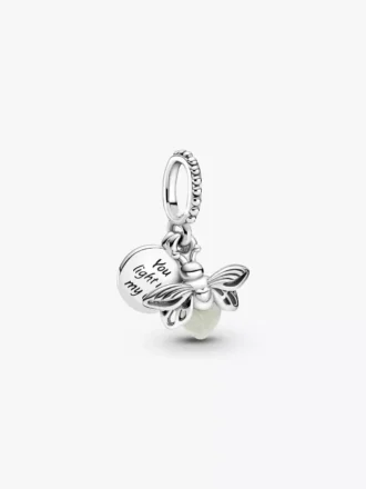 Im Dunkeln leuchtender „Firefly“-Dangle Charm aus Sterlingsilber