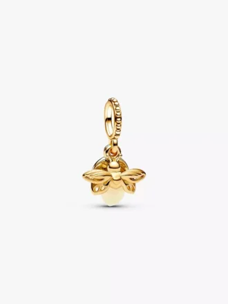 Im Dunkeln leuchtender Glühwürmchen-Dangle Charm, 14-karätig vergoldet