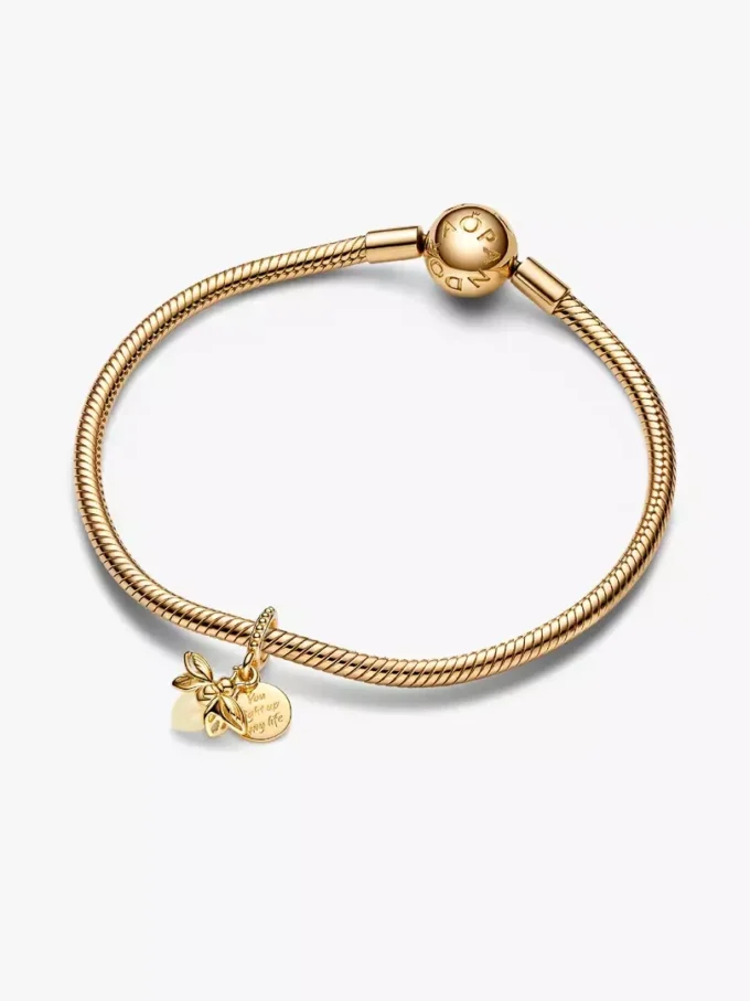 Im Dunkeln leuchtender Glühwürmchen-Dangle Charm, 14-karätig vergoldet Im Dunkeln leuchtender Glühwürmchen-Dangle Charm, 14-karätig vergoldet