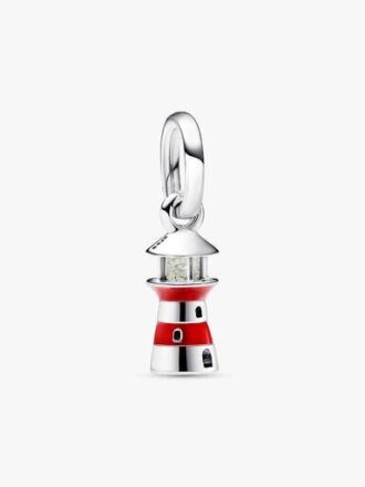 Im Dunkeln leuchtender Leuchtturm-Dangle Charm – Sterlingsilber