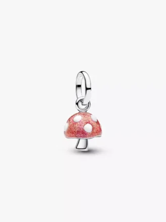 Im Dunkeln leuchtender Pilz-Dangle Charm aus Sterlingsilber