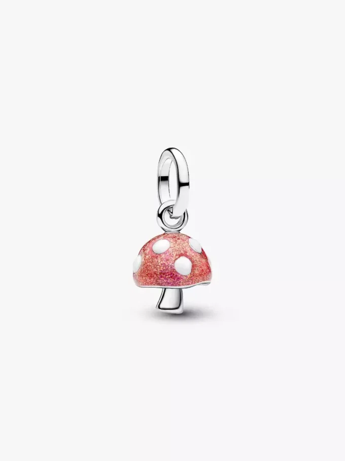 Im Dunkeln leuchtender Pilz-Dangle Charm aus Sterlingsilber Im Dunkeln leuchtender Pilz-Dangle Charm aus Sterlingsilber