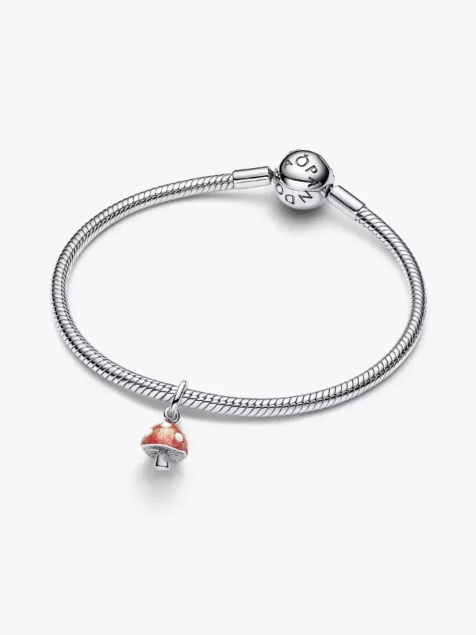Im Dunkeln leuchtender Pilz-Dangle Charm aus Sterlingsilber Im Dunkeln leuchtender Pilz-Dangle Charm aus Sterlingsilber