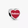 Indiana-Herz-Charm aus Sterlingsilber