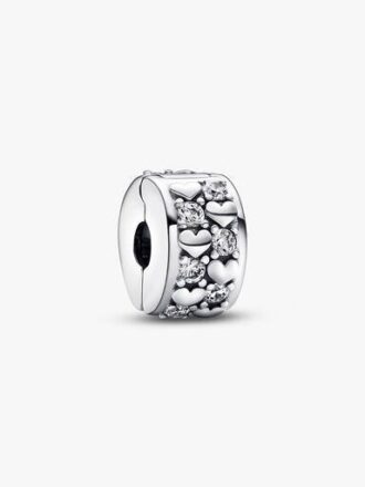 Infinite Hearts Sparkling Clip Charm – Sterlingsilber
