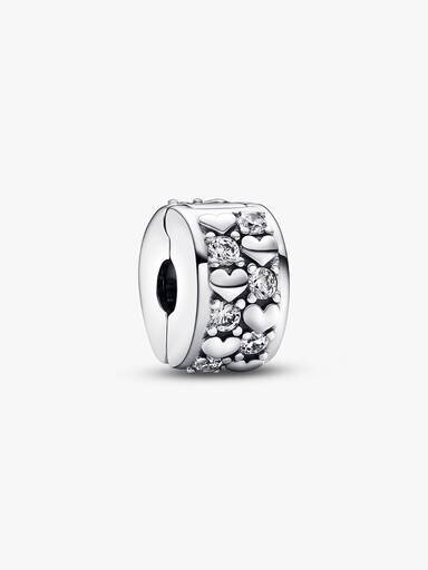 Infinite Hearts Sparkling Clip Charm – Sterlingsilber Infinite Hearts Sparkling Clip Charm – Sterlingsilber