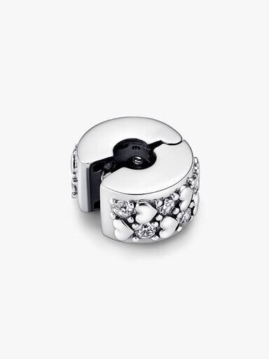Infinite Hearts Sparkling Clip Charm – Sterlingsilber Infinite Hearts Sparkling Clip Charm – Sterlingsilber