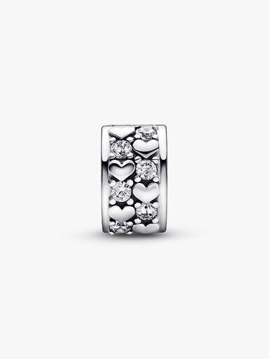 Infinite Hearts Sparkling Clip Charm – Sterlingsilber Infinite Hearts Sparkling Clip Charm – Sterlingsilber