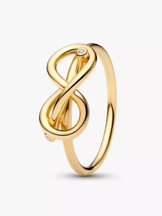Infinity-Knoten-Ring, 14-karätig vergoldet