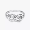 Infinity-Knoten-Ring aus Sterlingsilber