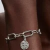Infinity-Schlangenmedaillon-Charm aus Sterlingsilber