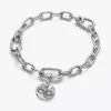 Infinity-Schlangenmedaillon-Charm aus Sterlingsilber